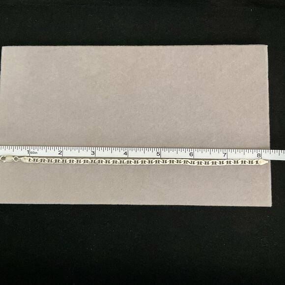 Men’s 8” Mariner Link Bracelet 4.5mm Wide Solid 925 Sterling Silver ITALY 7.32g - Picture 10 of 15